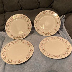 VTG 1958 Homer Laughlin HLC 418 PTN- Set of 4 Dinner Plates-10" Dia-VGUC